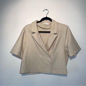 Oak and Fort double breasted top